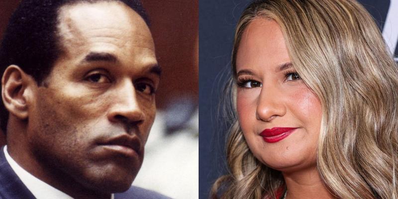 O.J. Simpson on trial (left) and Gypsy Rose Blanchard smiling (right)