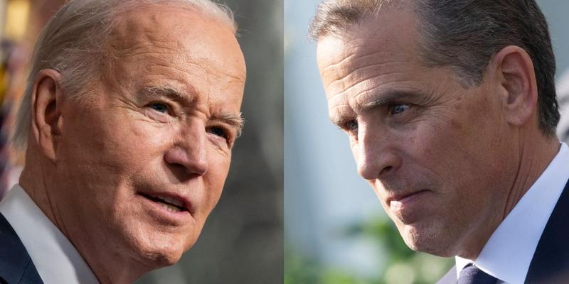 Joe Biden (left) and Hunter Biden (right)