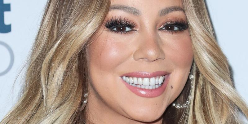 Mariah Carey smiles close up