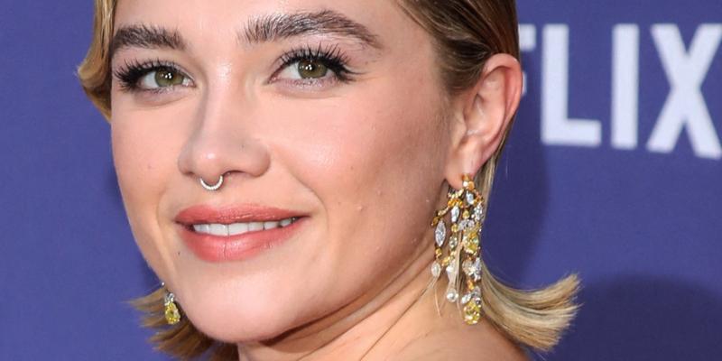 Florence Pugh posing close up