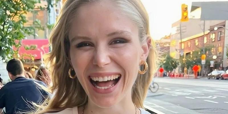 Erin Moriarty laughing outdoors