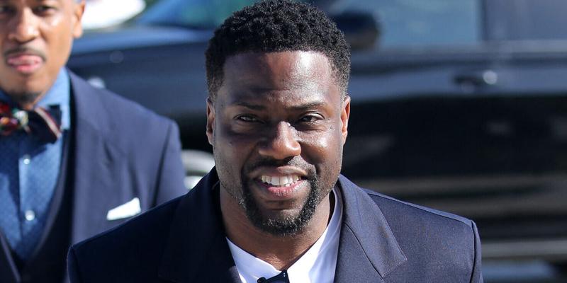 Comedian Kevin Hart is seen leaving a JP Morgan event in Miami