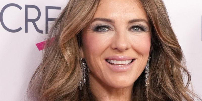 Elizabeth Hurley smiles at an event