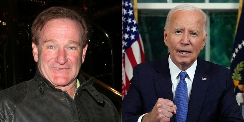 Robin Williams (left) Joe Biden (right)