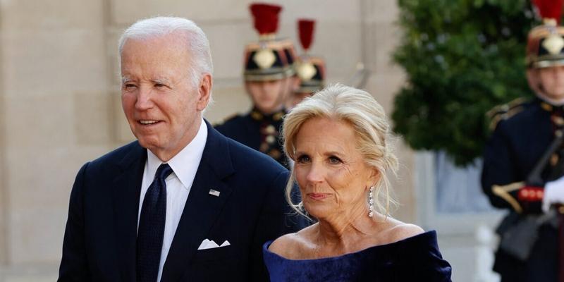 Joe and Jill Biden at State dinner hosted by French President Emmanuel Macron