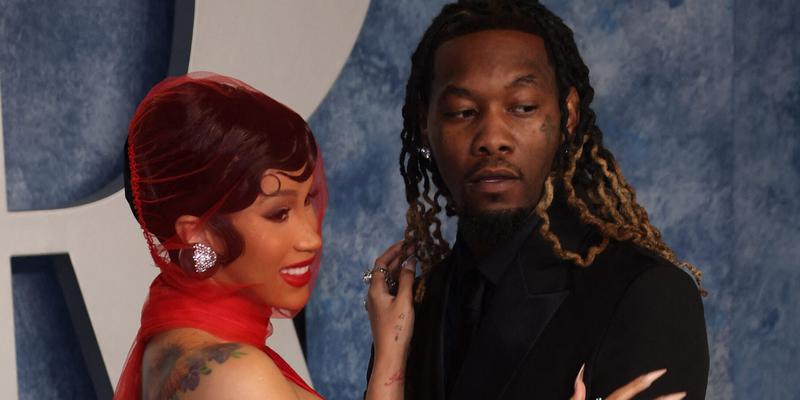 Cardi B and Offset at 2023 Vanity Fair Oscar Party