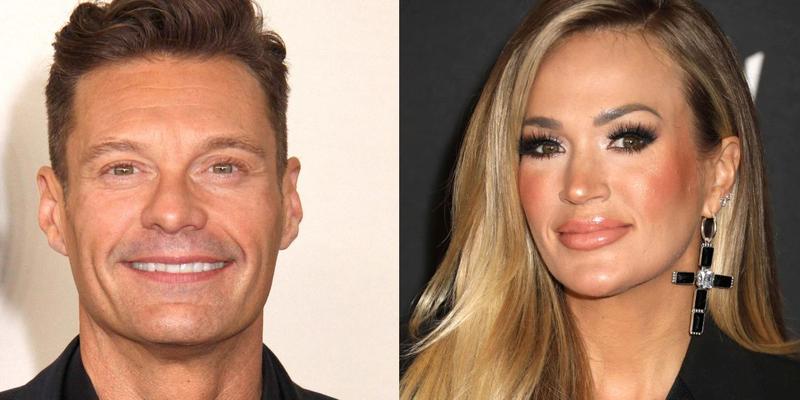 Ryan Seacrest (left) Carrie Underwood (right)