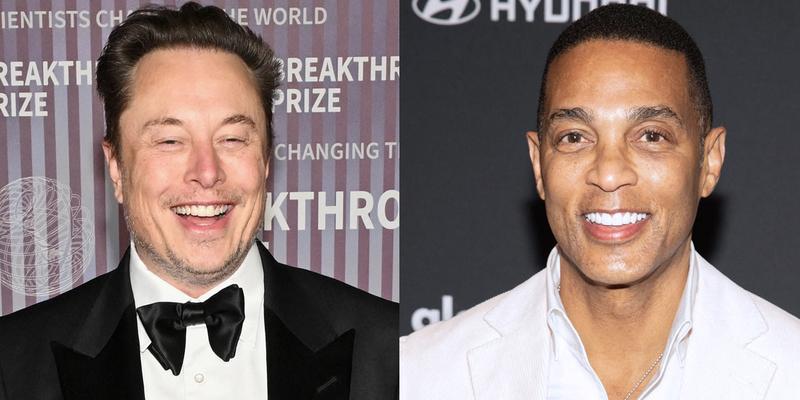 A collage of Elon Musk and Don Lemon's portraits