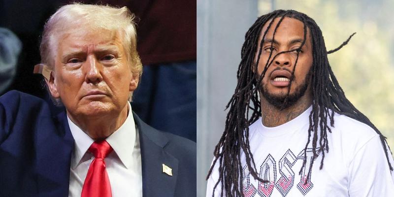 Donald Trump (left) Waka Flocka (right)