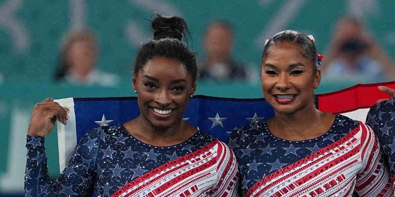 Simone Biles and Jordan Chiles at 2024 Paris Olympics