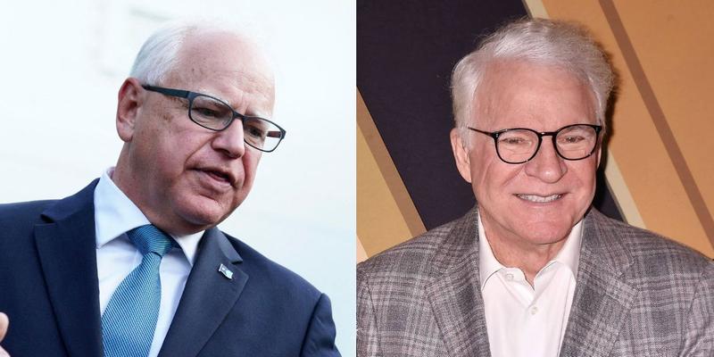 Tim Walz (leeft) Steve Martin (right)