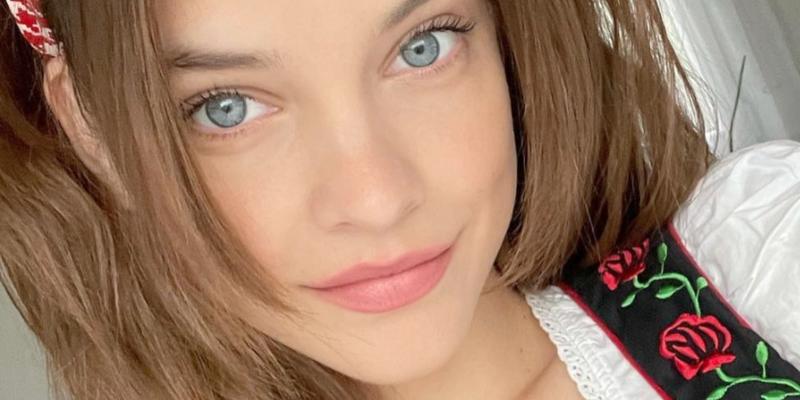 Barbara Palvin takes a selfie close up