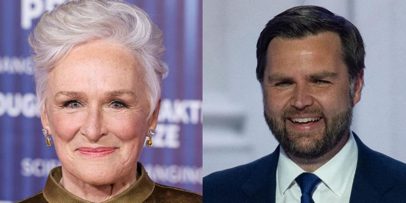 Glenn Close (left) JD Vance (right)