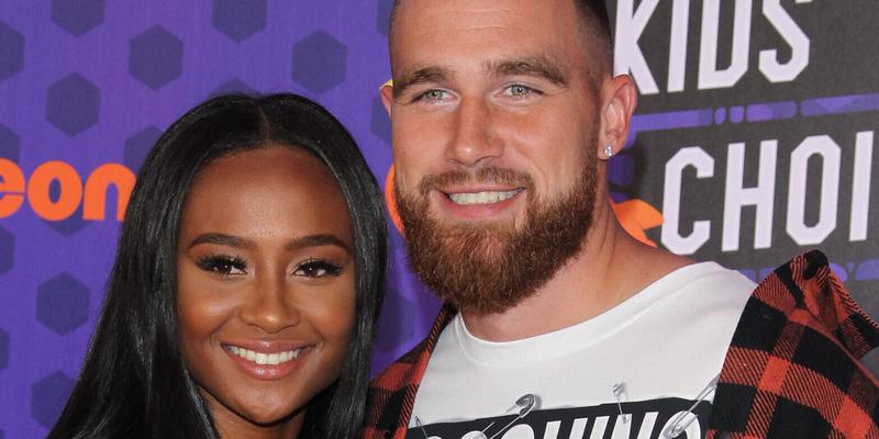 Travis Kelce and Kayla Nicole at 2018 Kids' Choice Sports Awards - Los Angeles