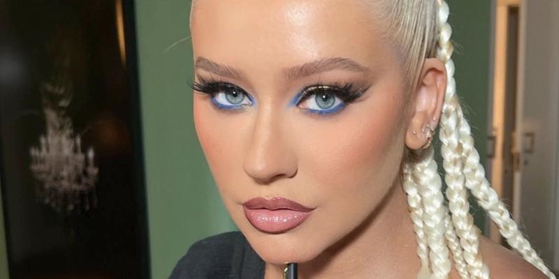 Christina Aguilera posing close up