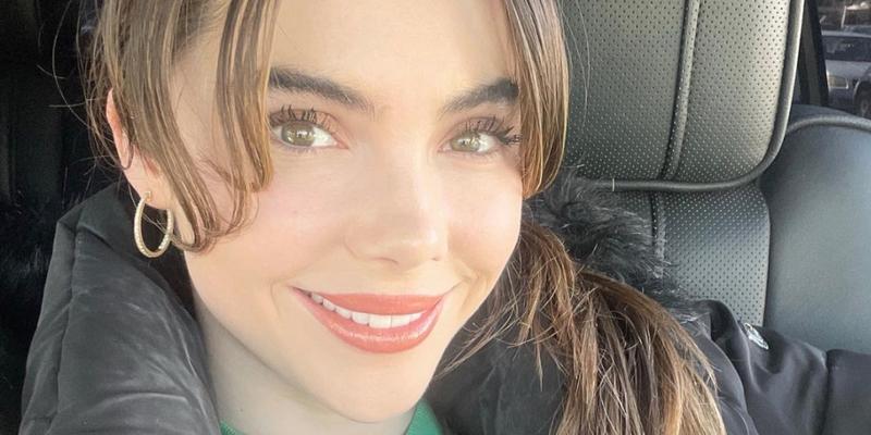 McKayla Maroney takes a car selfie