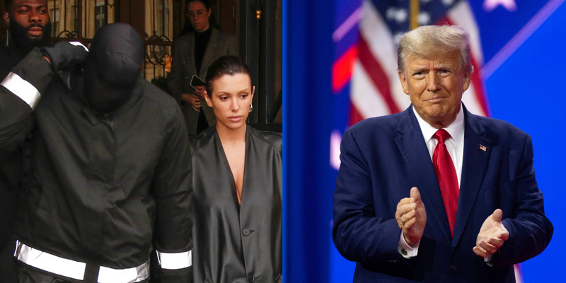 Kanye West, Bianca Censori, Donald Trump