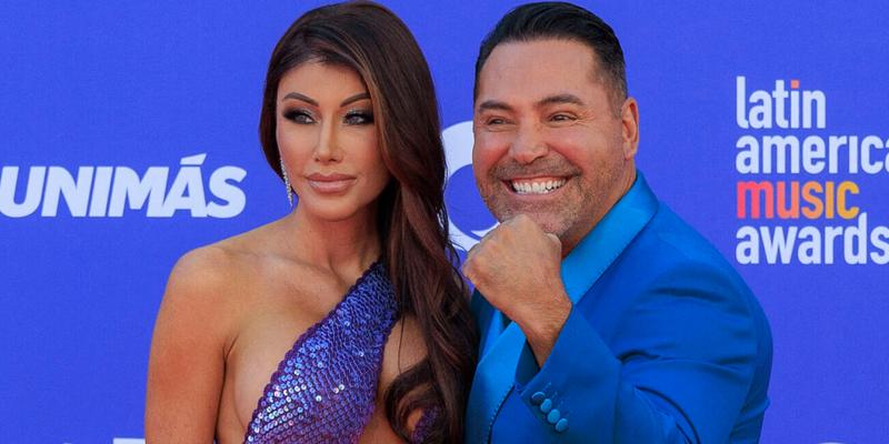 Oscar De La Hoya and Holly Sonders attends the 2023 Latin American Music Awards