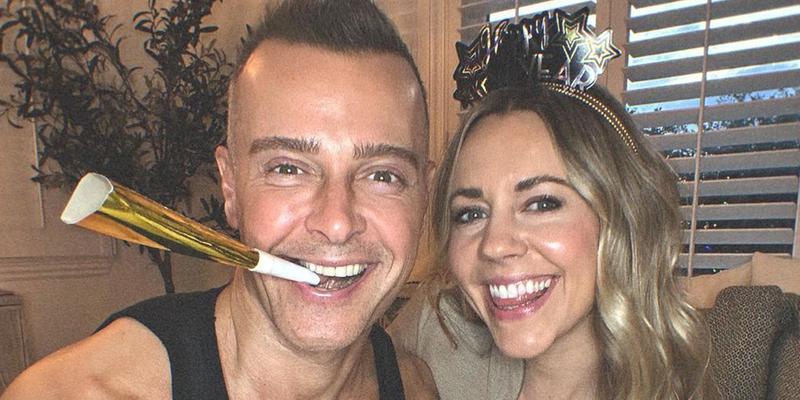 A photo of Joey Lawrence and Samantha Lawrence smiling