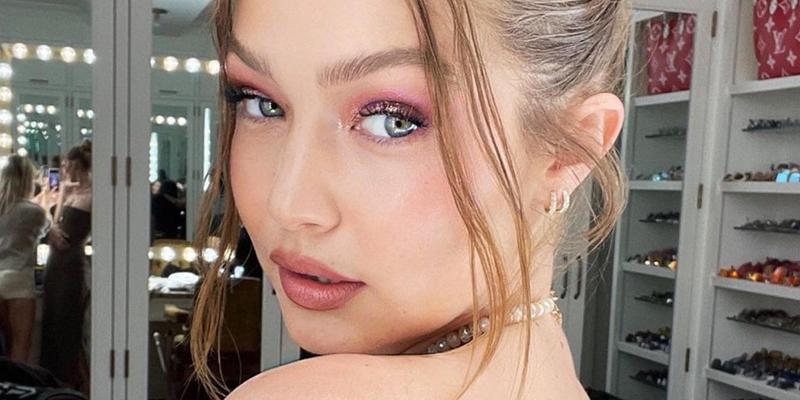 Gigi Hadid strikes a pose for the camera.