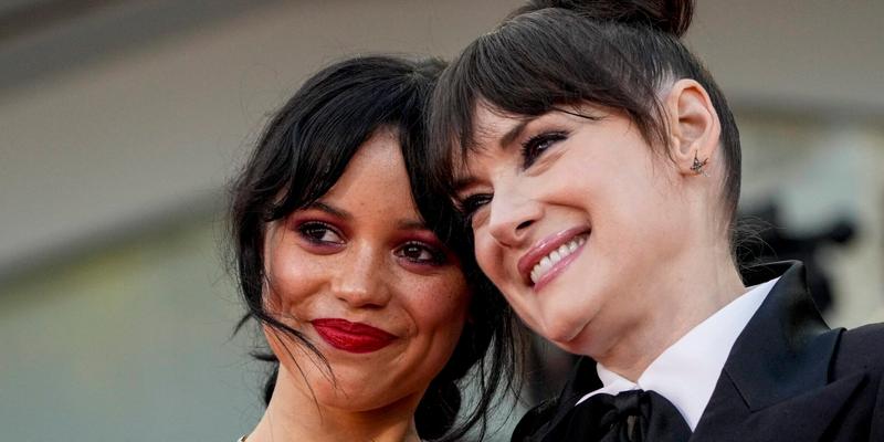 Jenna Ortega and Winona Ryder at Opening Ceremony of the 81th Venice International Film Festival