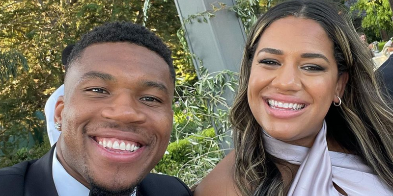 Giannis Antetokounmpo and Mariah Riddlesprigger