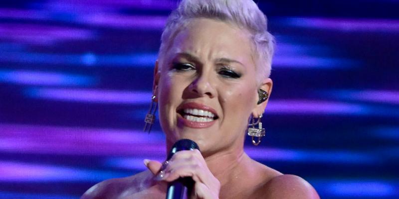 Pink singing at 2024 Democratic National Convention