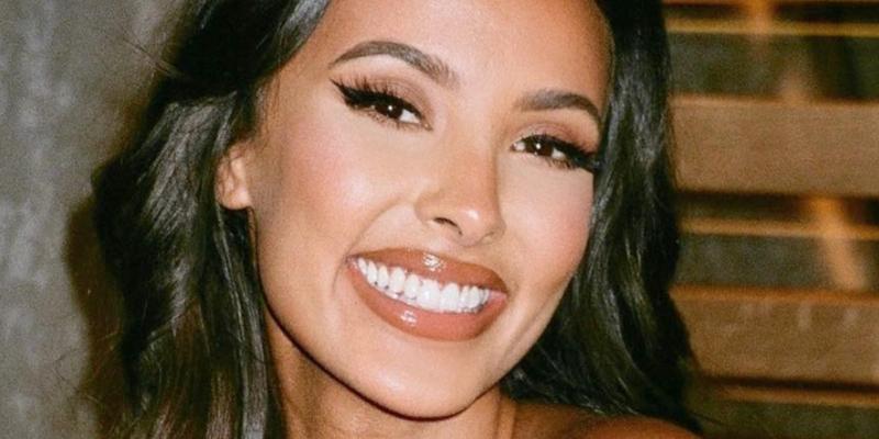 Maya Jama smiles close up