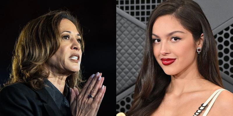 Kamala Harris (left) Olivia Rodrigo (right)