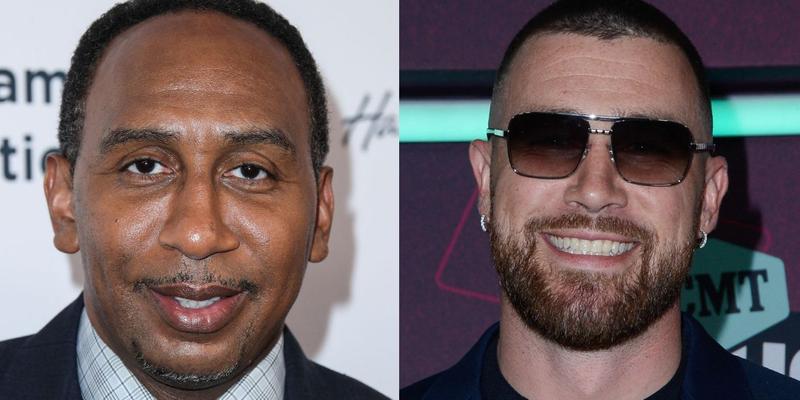 Stephen A Smith (left) Travis Kelce (right)