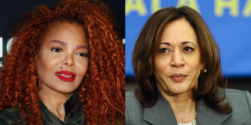 Janet Jackson, Kamala Harris photo collage