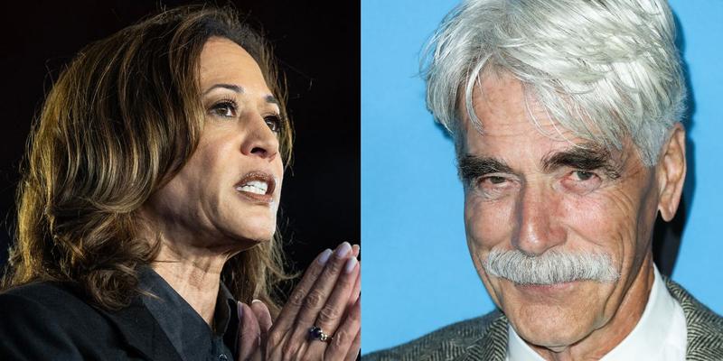 Kamala Harris (left) Sam Elliott (right)