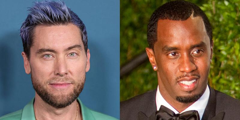 A photo collage of Lance Bass and Diddy