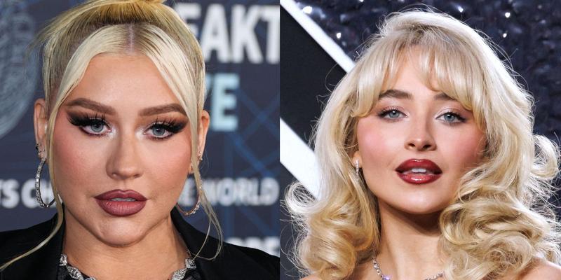 Christina Aguilera (left) Sabrina Carpenter (right)