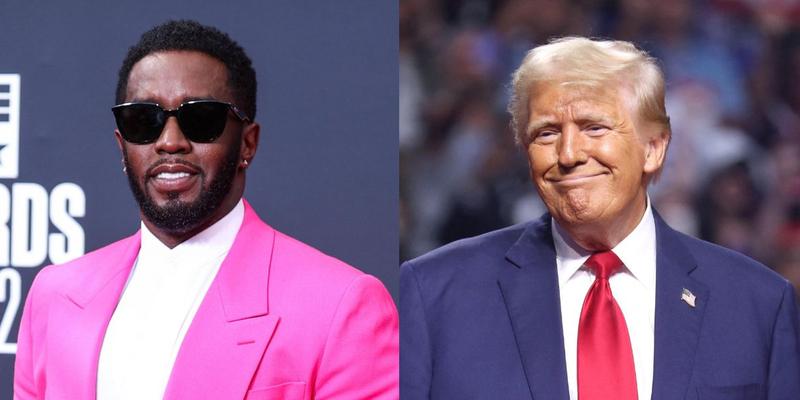 Diddy, Donald Trump photo collage