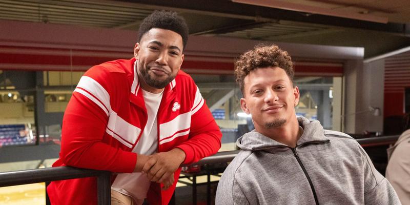 Patrick Mahomes and Jake from State Farm