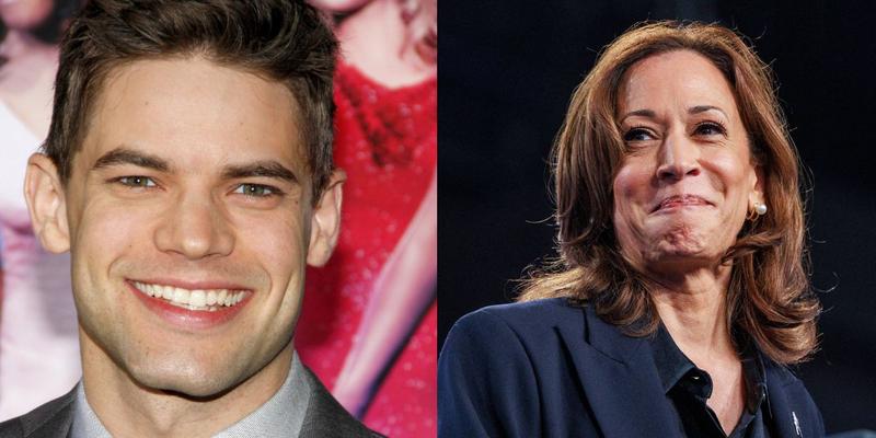 Jeremy Jordan (left) Kamala Harris (right)