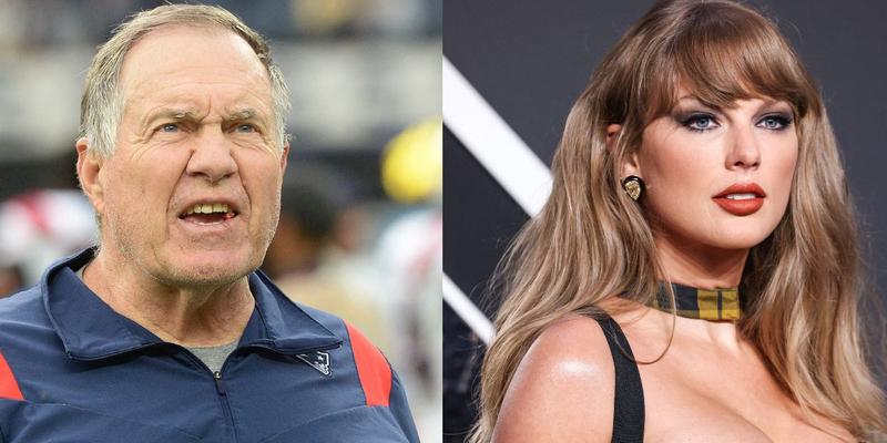 Bill Belichick (left) Taylor Swift (right)