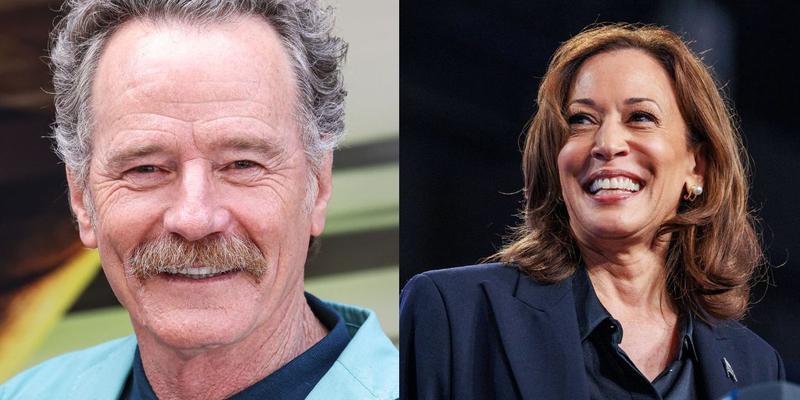 Bryan Cranston (left) Kamala Harris (right)