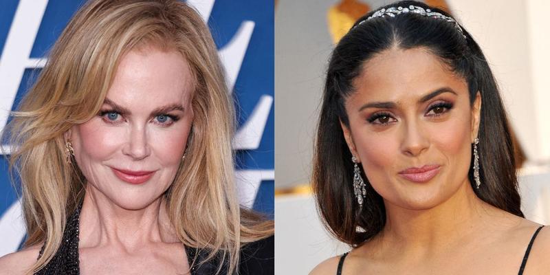 Nicole Kidman (left) Salma Hayek (right)