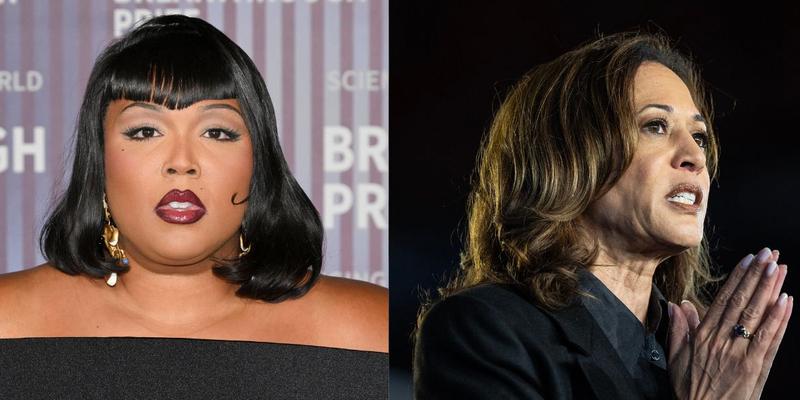 Lizzo (left) Kamala Harris (right)