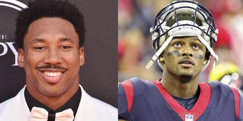 Myles Garrett (left) Deshaun Watson (right)