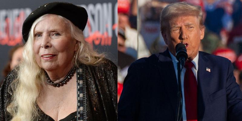 Joni Mitchell (left) Donald Trump (right)