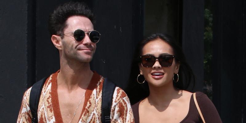 Jenn Tran and Sasha Farber are seen leaving 'Dancing With The Stars' rehearsals