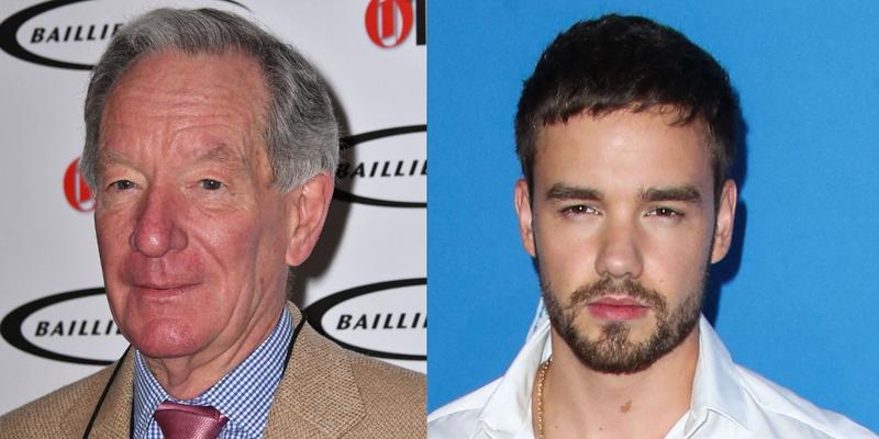 Michael Buerk and Liam Payne photo collage