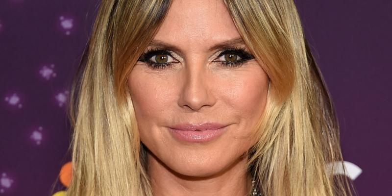 Heidi Klum poses close up