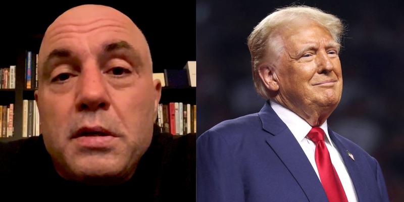 Joe Rogan (left) Donald Trump (right)