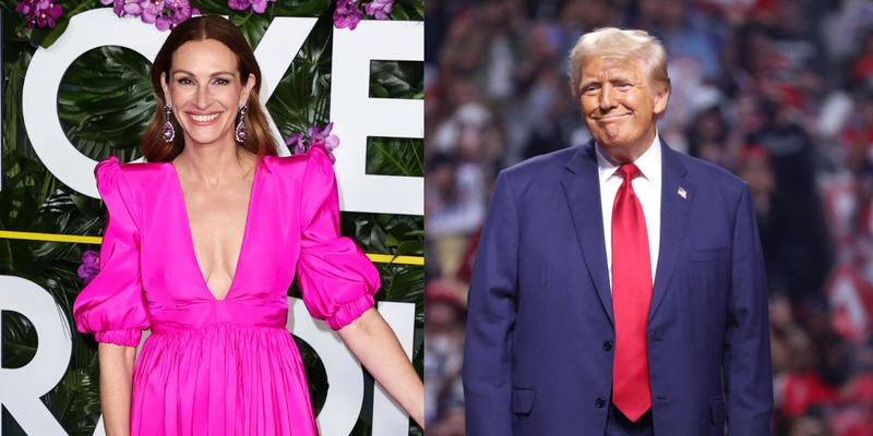 Julia Roberts, Donald Trump photo collage