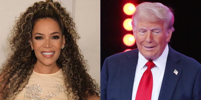 A photo collage of Sunny Hostin and Donald Trump