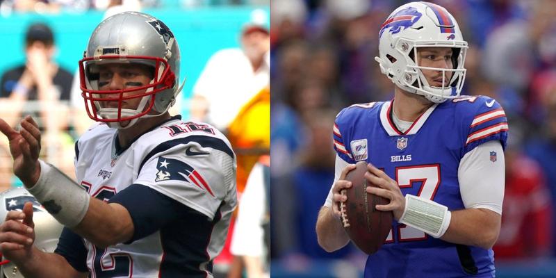 Tom Brady (left) Josh Allen (right)